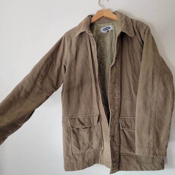 Old Navy Quilted Corduroy Barn Jacket Men’s/Women’s M Tan Workwear Chore Coat Y2 - Picture 8 of 8